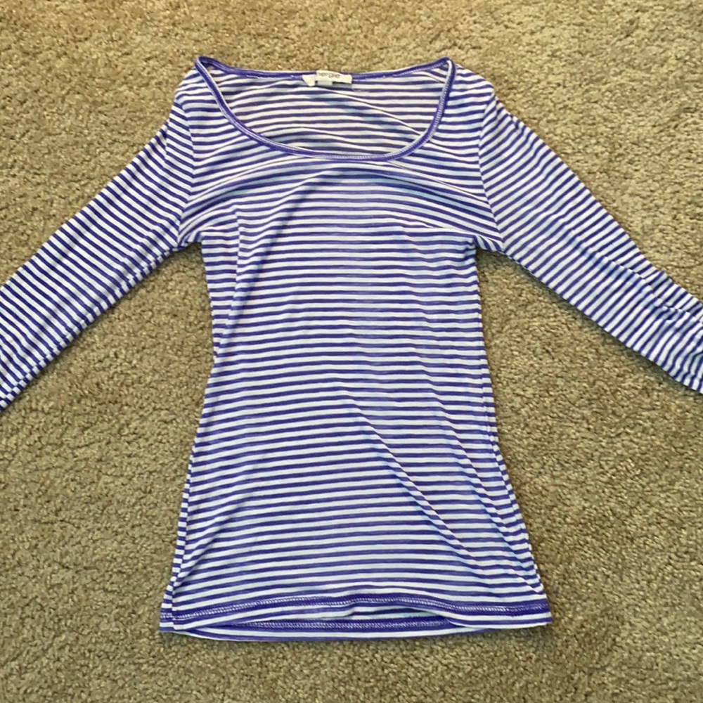 Fun workout top 3 quarter sleeves see thru size L